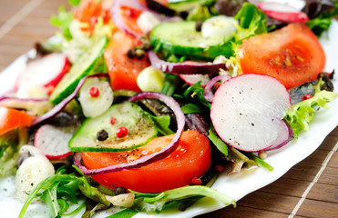 Plate with salad