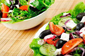 Plate with salad