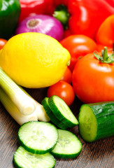 Different raw vegetables