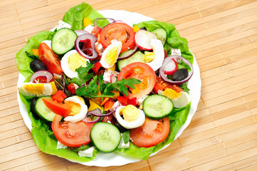 Plate with salad