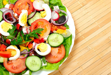 Plate with salad