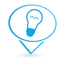 ampoule sur signet bleu