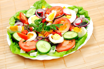 Plate with salad