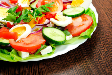 Plate with salad