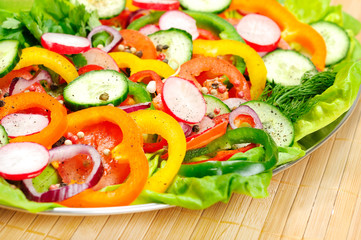 Plate with salad