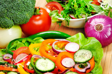 Plate with salad