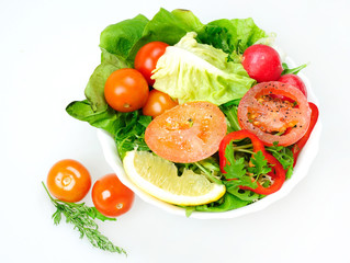 Plate with salad