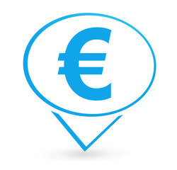 euro sur signet bleu
