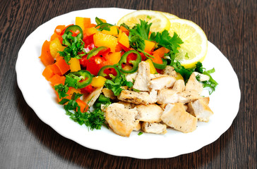 Plate with salad