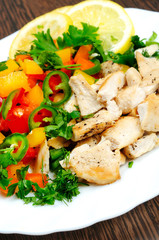 Plate with salad