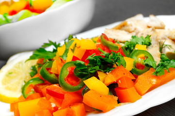 Plate with salad