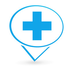 Obraz premium premiers secours sur signet bleu