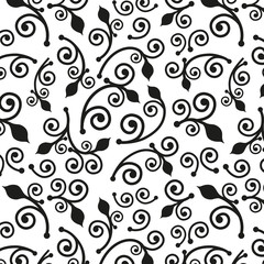 abstract pattern of petals and spirals