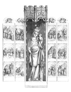 Medieval - Virgin Mary & christian Scenes