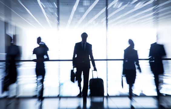 silhouettes of businesspeople