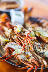 Grilled seafood platter