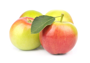 apple fruits with leaves