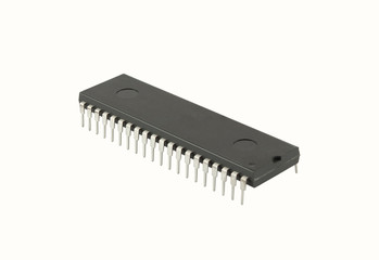 Integrated circuit isolated on the white background