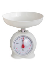 kitchen white scales isolated on white background
