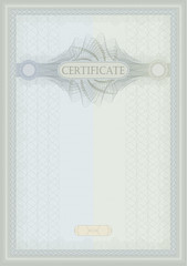 Certificate guilloche vertical A4