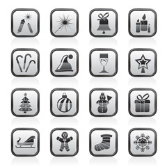 Christmas and new year icons - vector icon set