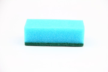 Colour sponge on the white background
