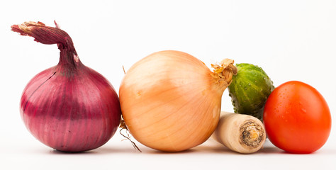 vegetables isolated on white