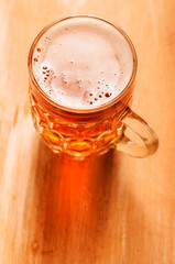 lager beer on table