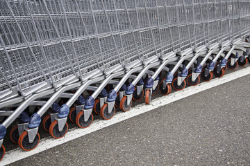 Metal shopping carts