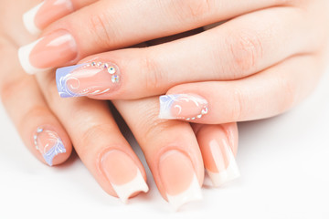 Beautiful female hands with manicure