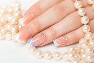 Beautiful female hands with manicure