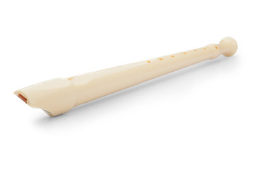 Panpipes musical instrument. On a white background.