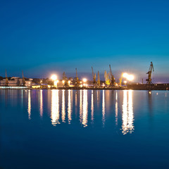 Night Seaport