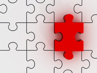 Fototapeta premium Jigsaw Puzzle with Dimension