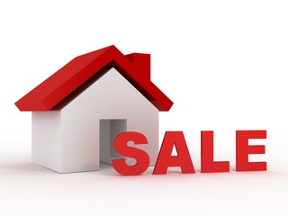 Real Estate with Red Sale Text