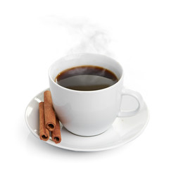 cup coffee with cinnamon