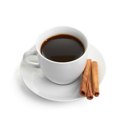 cup coffee with cinnamon