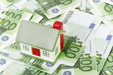 Cottage on euro background