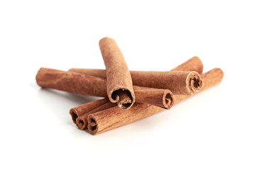 cinnamon isolated on white background