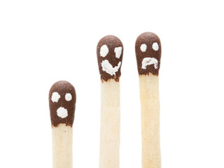 mom dad and the child from matches