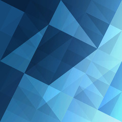 Obraz premium Abstract triangles blue background. Vector, EPS10