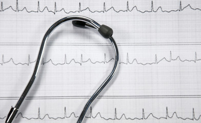 stethoscope and ECG