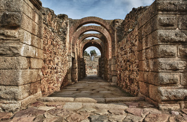 Main entrance of Amphitheatre of Merida