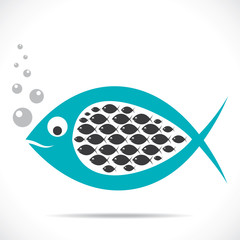 big fish inside many small fish