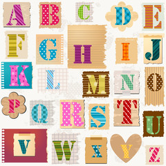 Plakat teksturowane alfabet