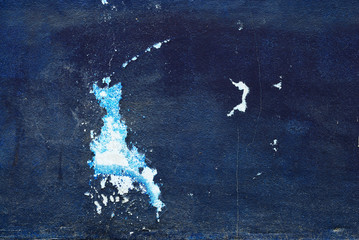 Obraz na płótnie Canvas Stary niebieski obierania farby tekstury tła