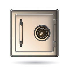 Metal Safe Icon. Security concept. Vector illustration