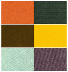 Fototapeta premium PAPER TEXTURE COLLECTION. SET OF 6 BRIGHT COLOR BACKGROUNDS