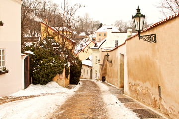 Fototapeta na wymiar Piękna ulica w Pradze, Czechy