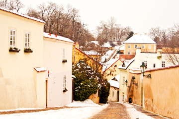 Fototapeta na wymiar Piękna ulica w Pradze, Republika Czeska